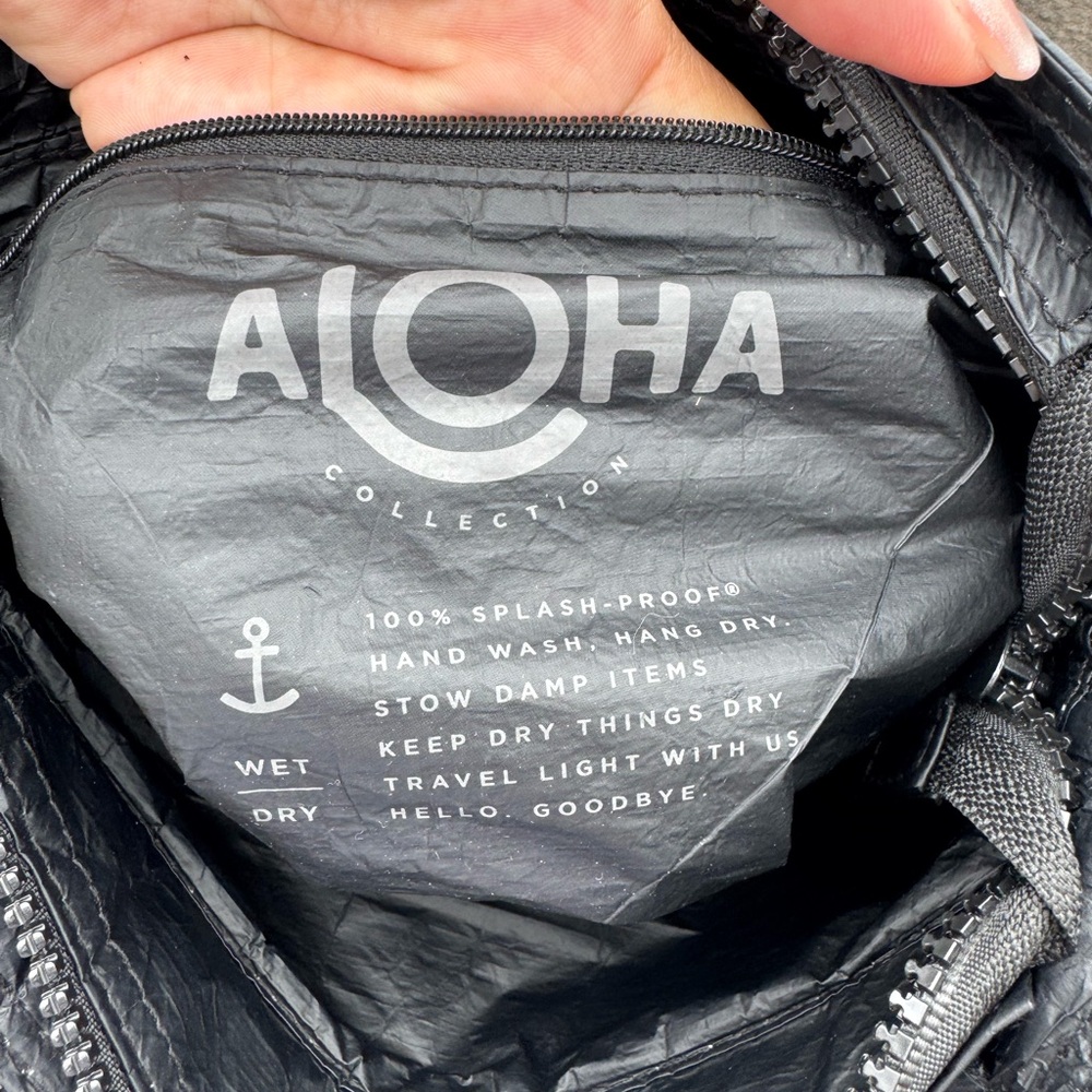 ALOHA Collection Gray Mini Tote / Crossbody Splash-Proof Travel Bag - Picture 13 of 13
